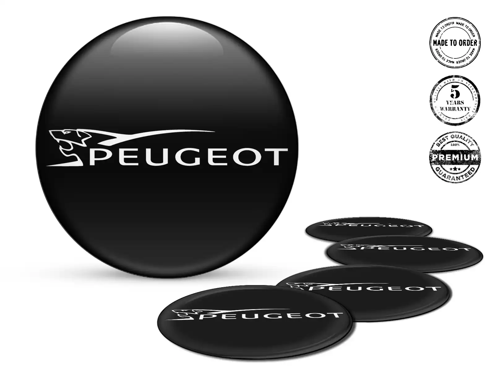Peugeot Stickers Dome Edition Resin Emblem Labels